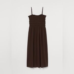 H&M smock detail dress Brown Sz M